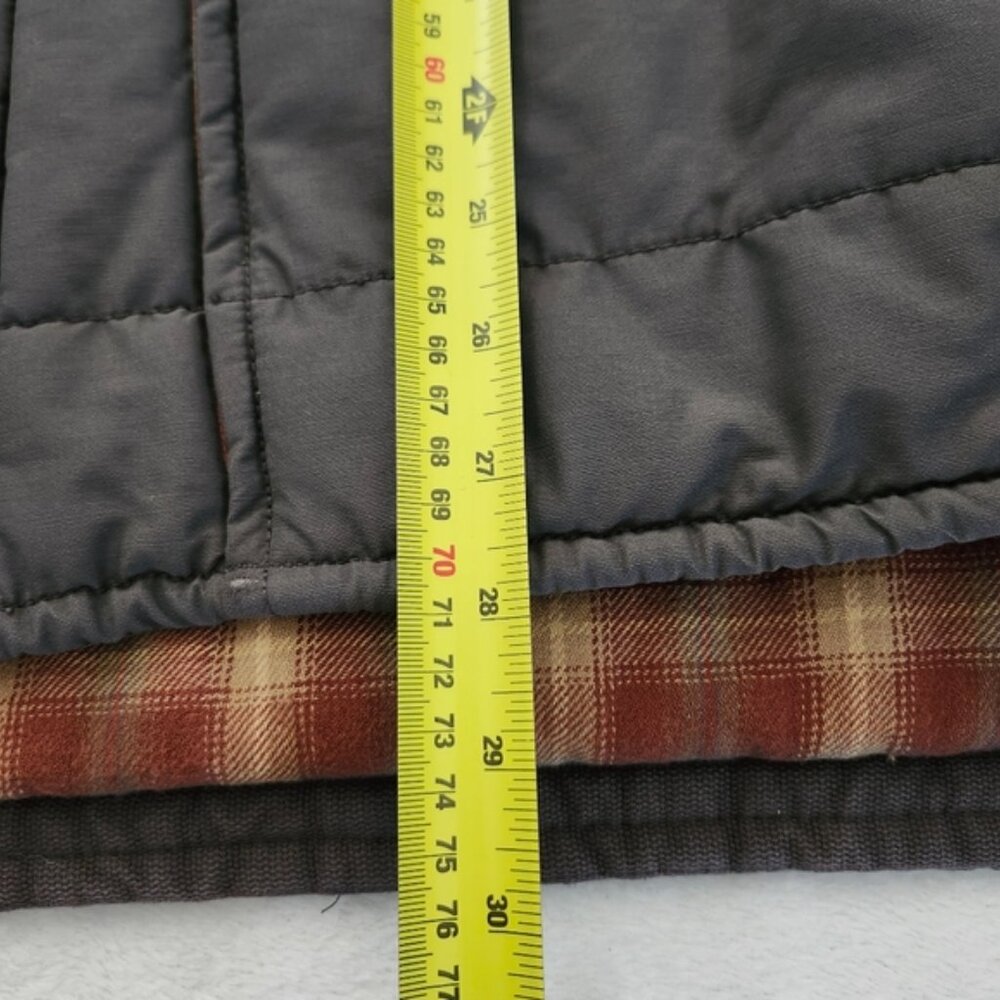 OLD NAVY Men's‎ Vintage Snap Button Insulated Vest XL Grey Brown Fall Warm Cozy - Picture 8 of 9